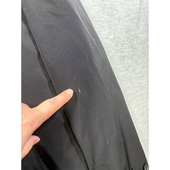 Hart Schaffner Marx Mens Black Smart Coat 46R Wool Lining - Picture 9 of 11